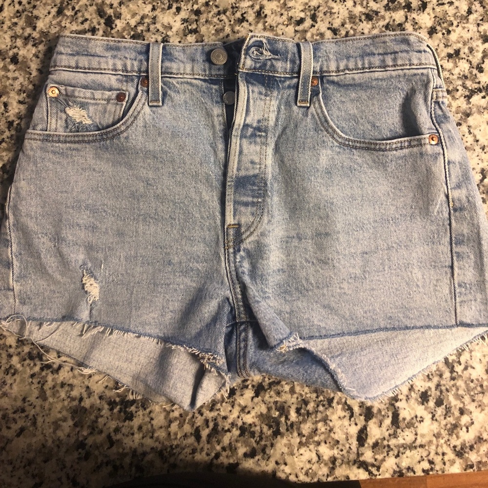 Levi 501 High Waist Cut off Shorts